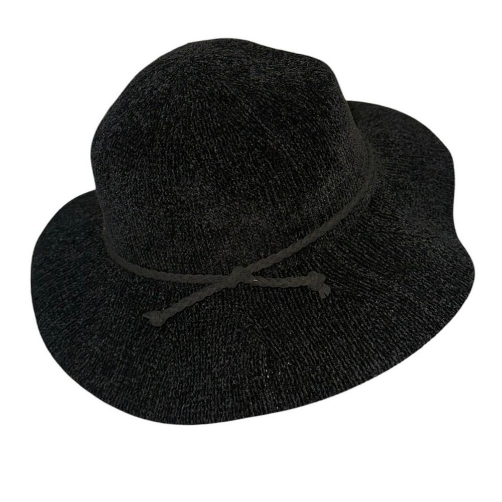 Britt's Knits Packable Foldable Panama Sun Hat‎ Black Brim